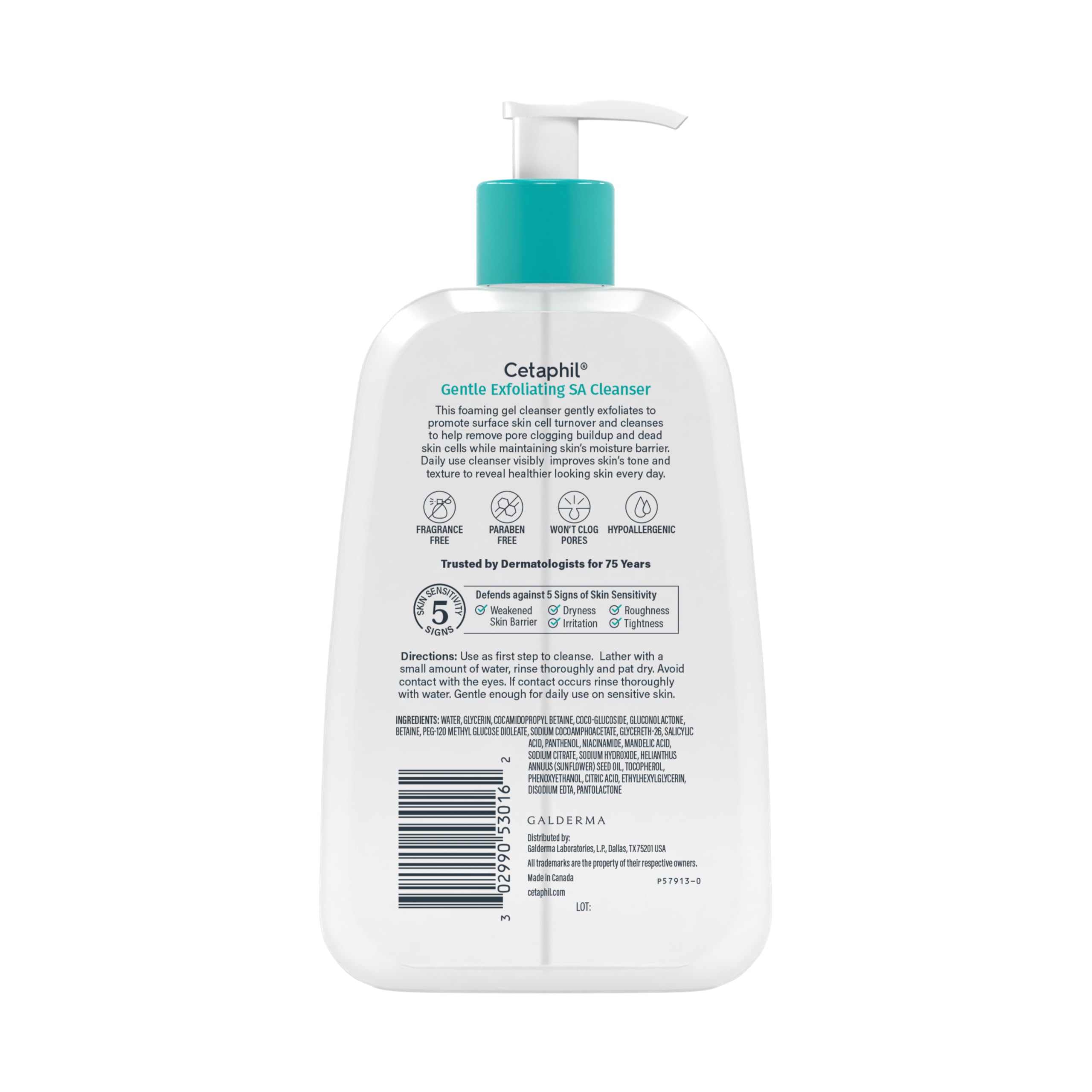 Cetaphil before-after texture comparison suggesting smoother-looking skin benefit