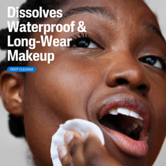 Cetaphil shaken bi-phase texture mixing visibly to dissolve makeup benefit