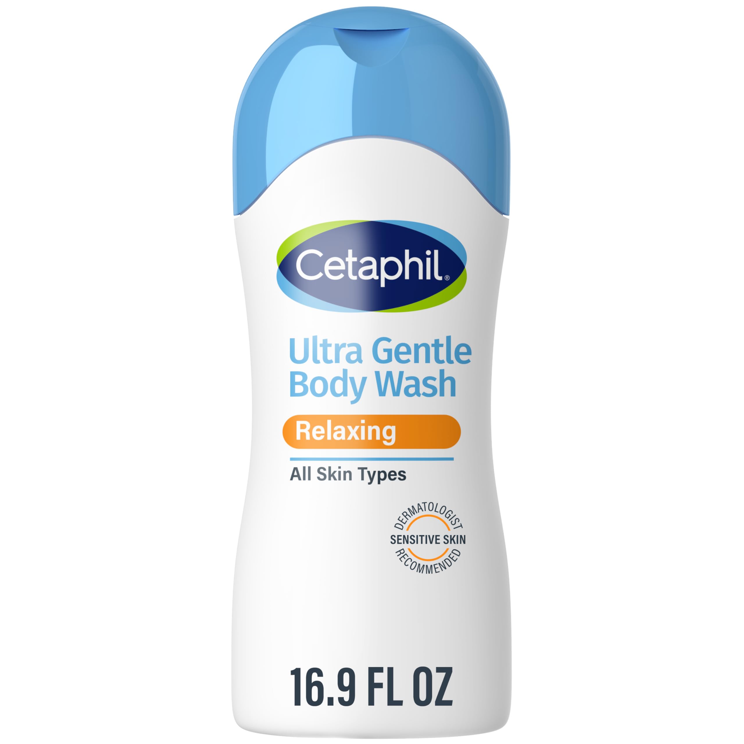 Cetaphil bottle front view showing product and calm benefit