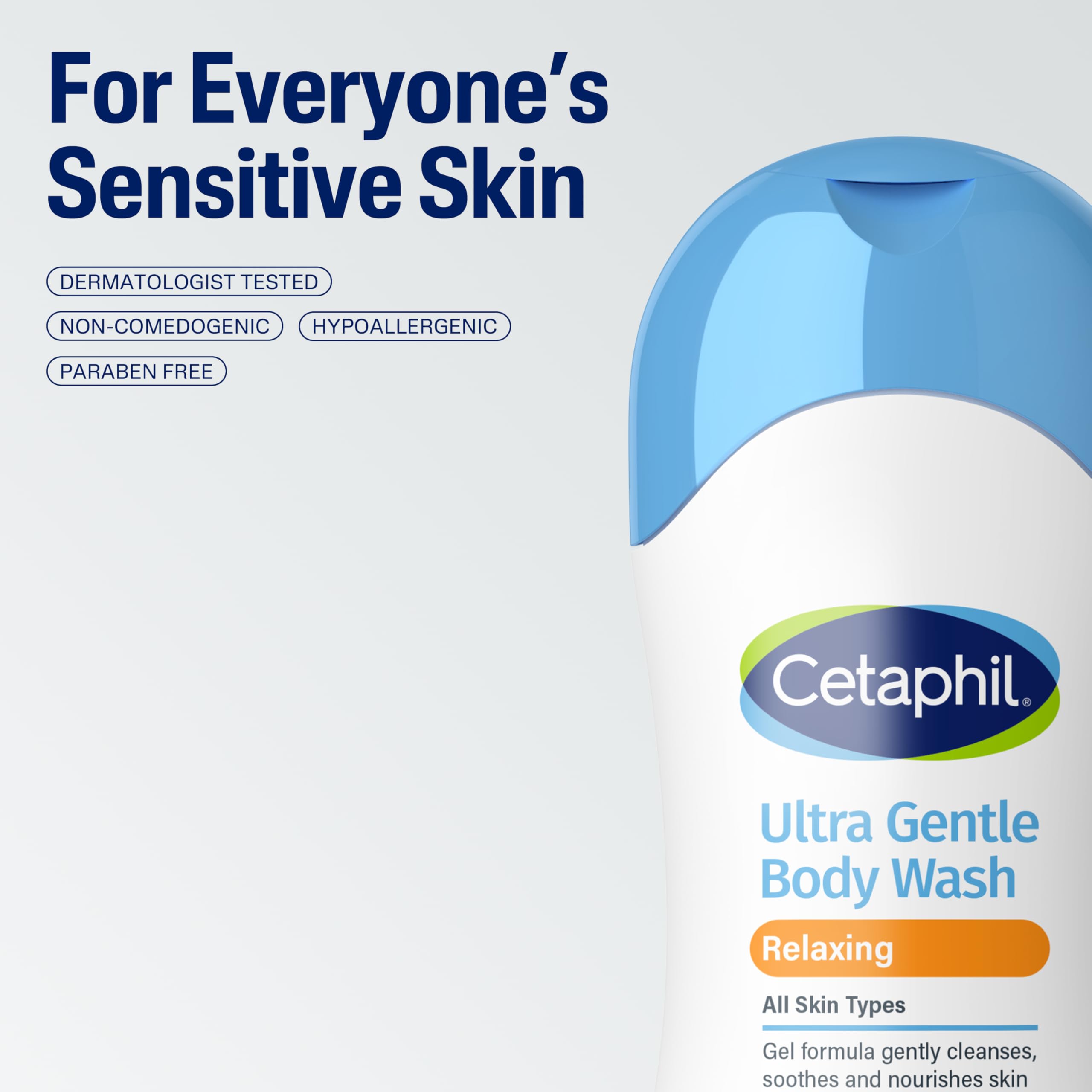Person using Cetaphil in shower illustrating gentle cleansing