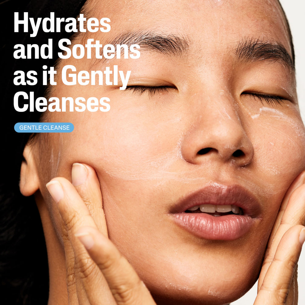 Cetaphil label close-up highlighting glycerin panthenol niacinamide benefits