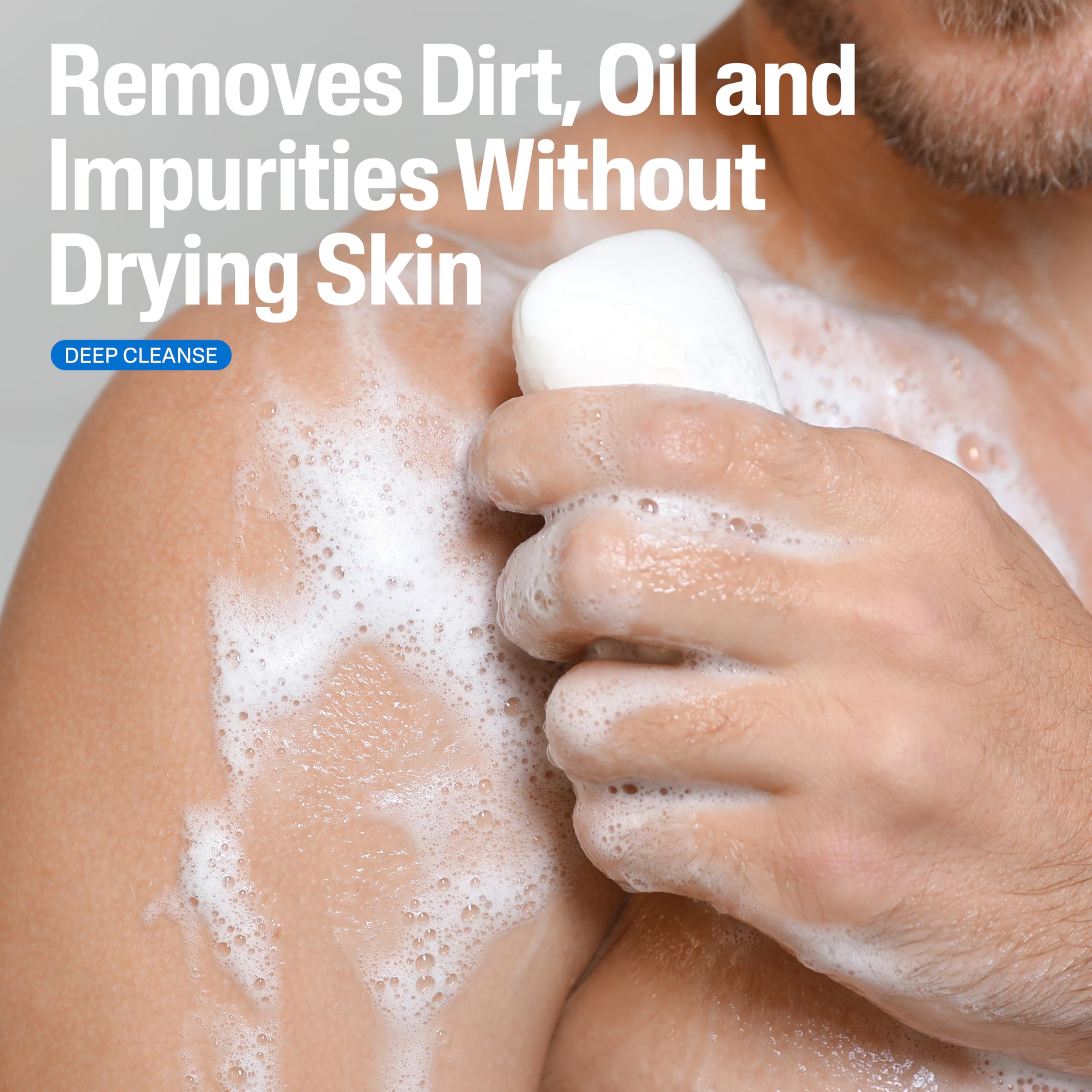 Cetaphil bar producing creamy lather for effective but non-drying cleanse