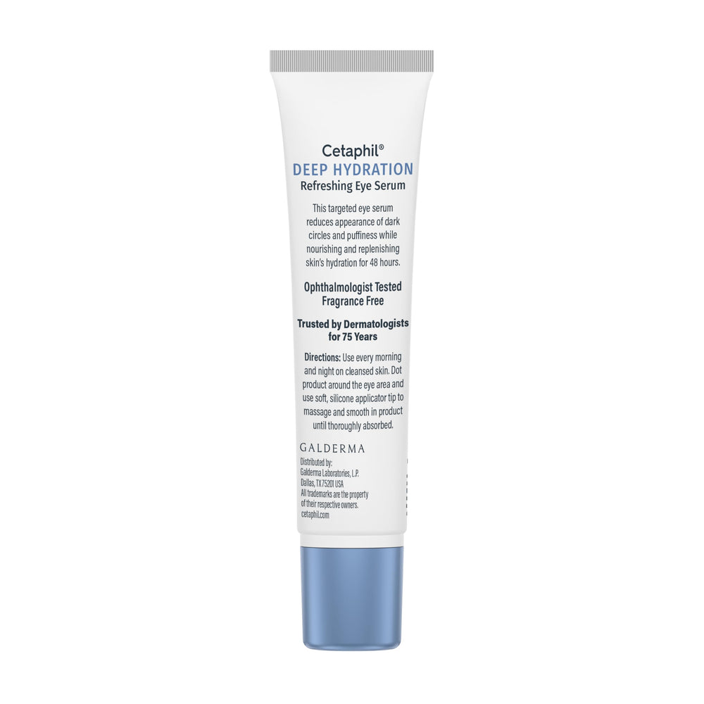 Lifestyle bathroom shelf with Cetaphil serum conveying daily skincare benefit