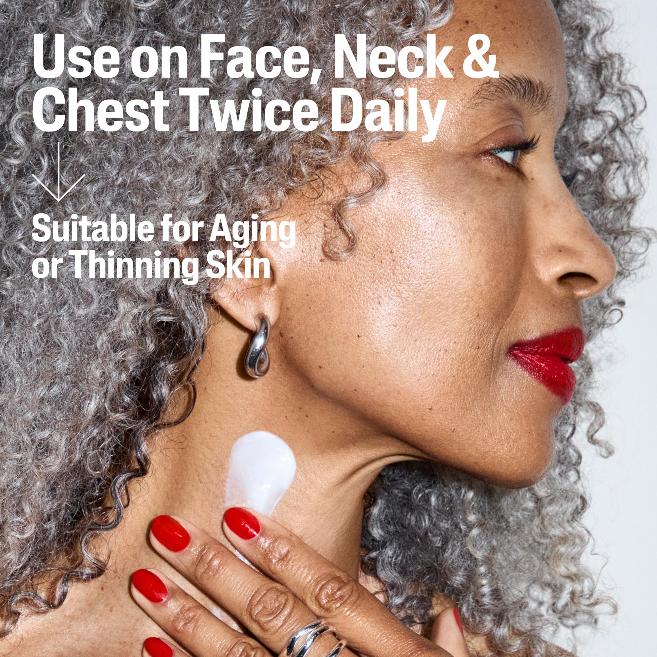Applying Cetaphil to face at sink for hydrated, softened skin benefit