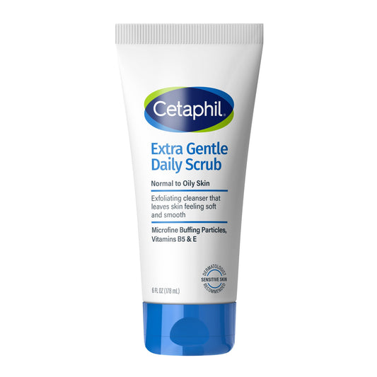 Cetaphil front label of 6 fl oz tube showing product name and gentle benefits