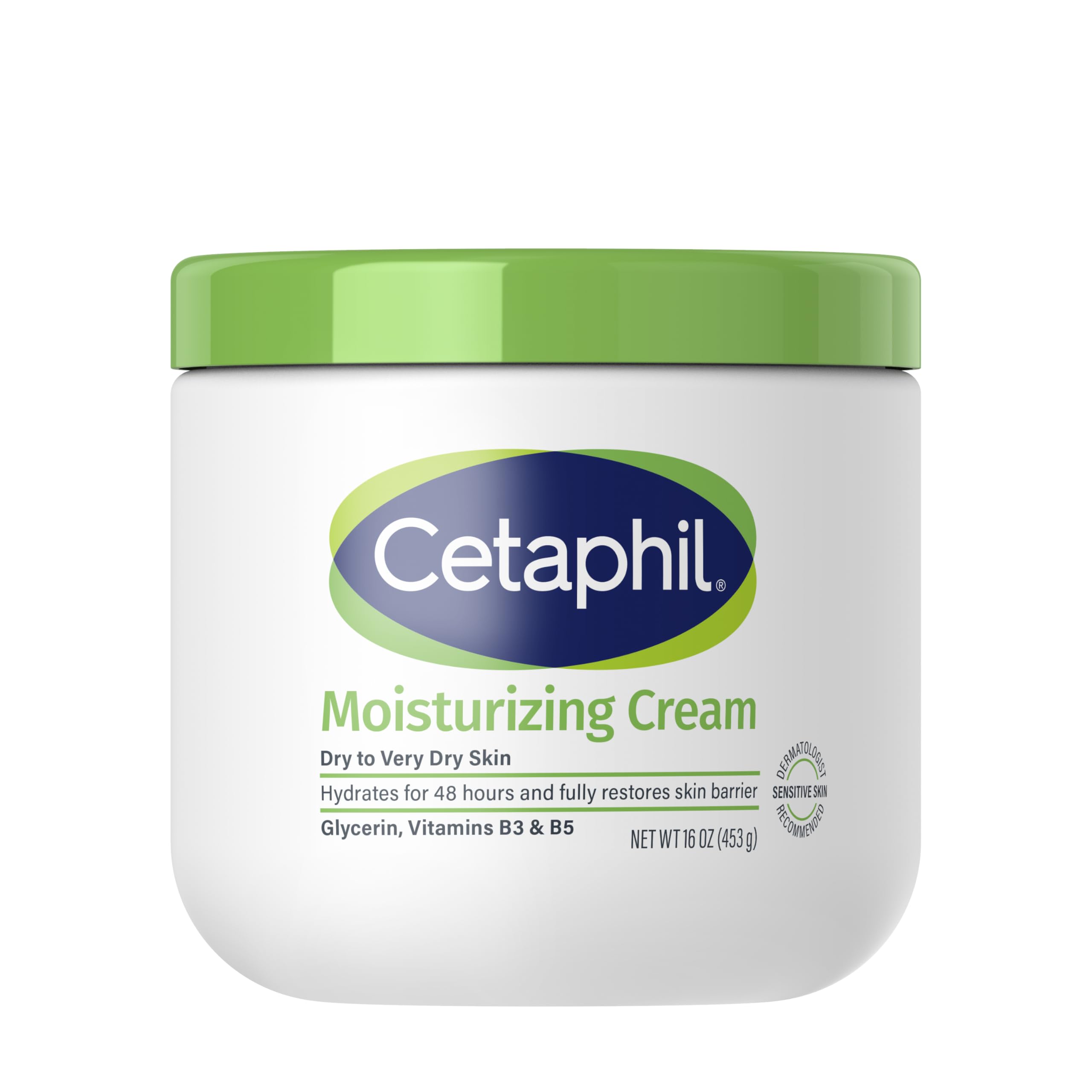 Cetaphil front packaging 16 oz showing product benefit of hydration