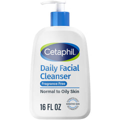 Cetaphil front packaging 16oz showing clear label and gentle cleanser benefits