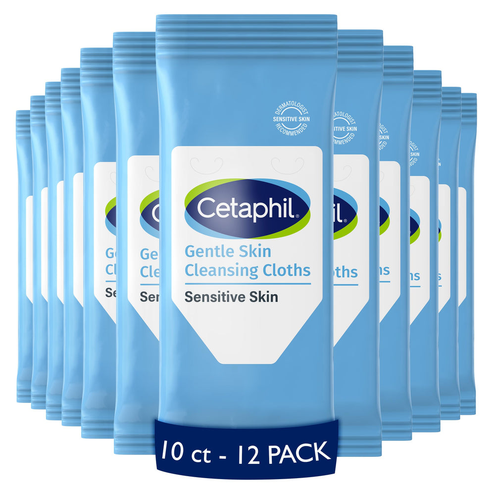 Cetaphil front packaging showing wipes pack and travel convenience