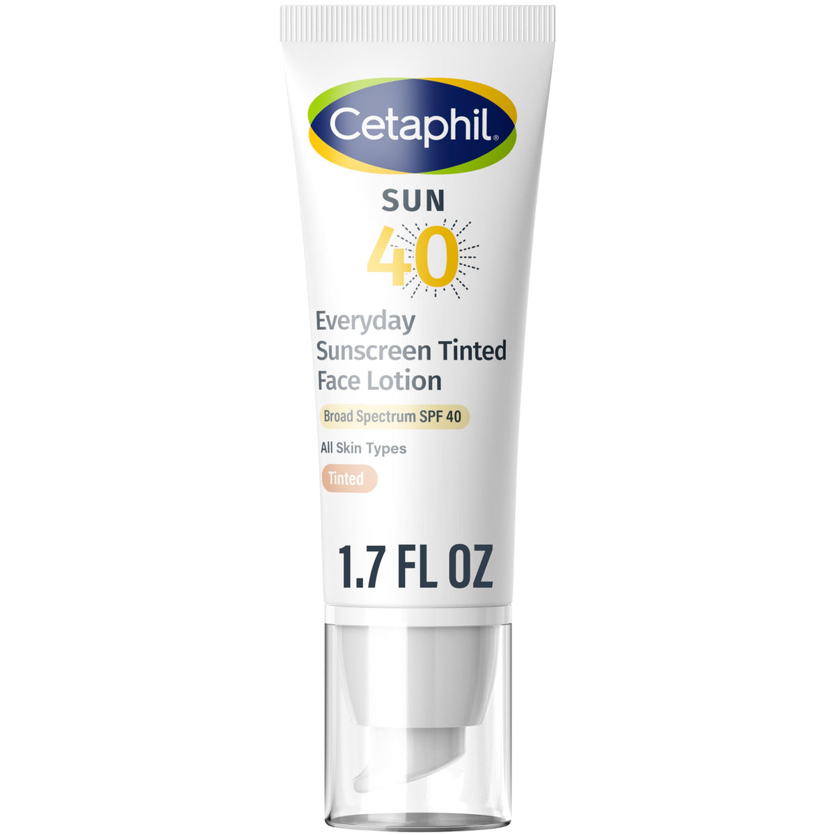 Cetaphil front packaging travel size showing SPF 40 and tinted finish benefit