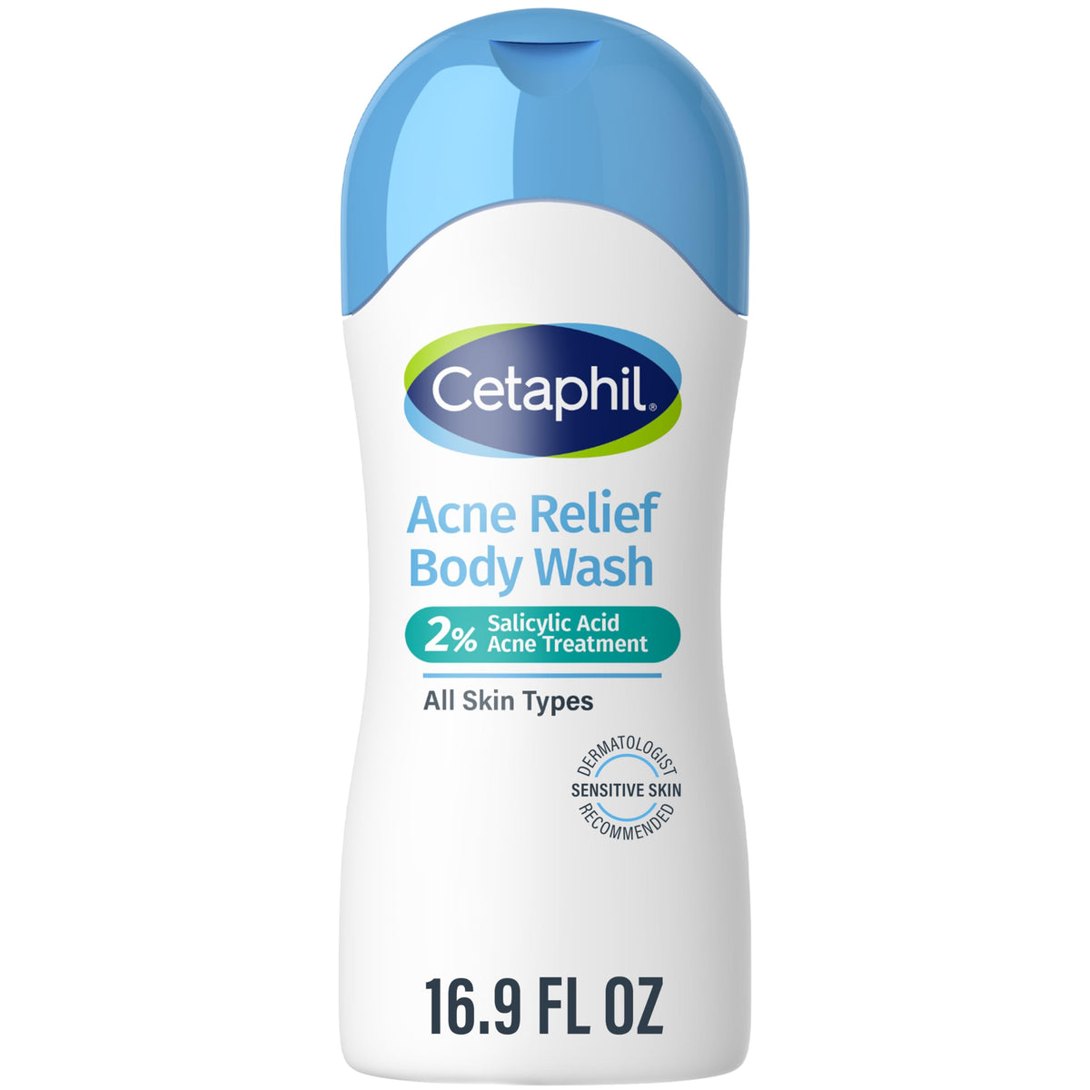 Cetaphil front packaging showing product and benefits for clearer skin