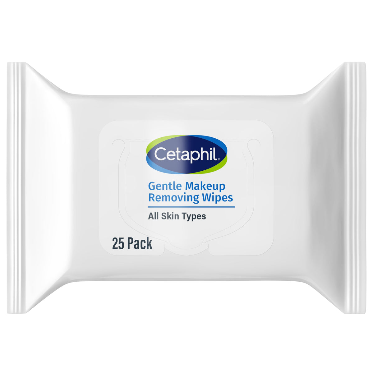 Cetaphil front packaging showing pouch that protects wipes and aids portability