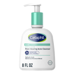 Cetaphil front pump bottle showing brand and easy dispensing benefit
