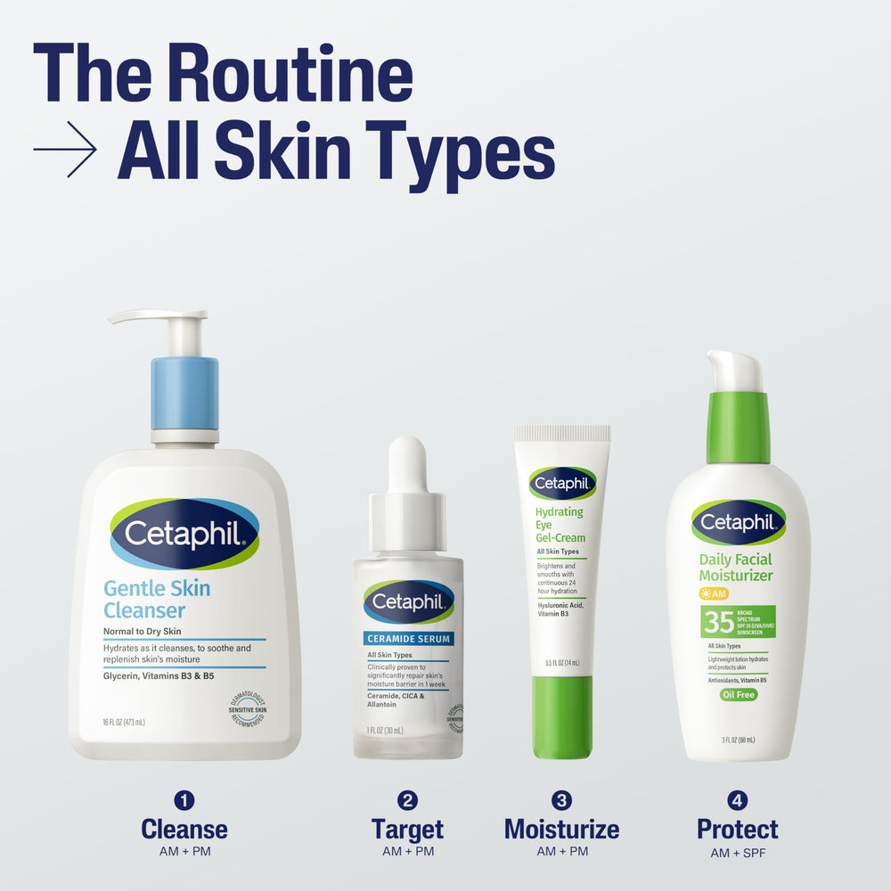 Cetaphil in-hand size comparison demonstrating 1oz bottle portability and travel convenience