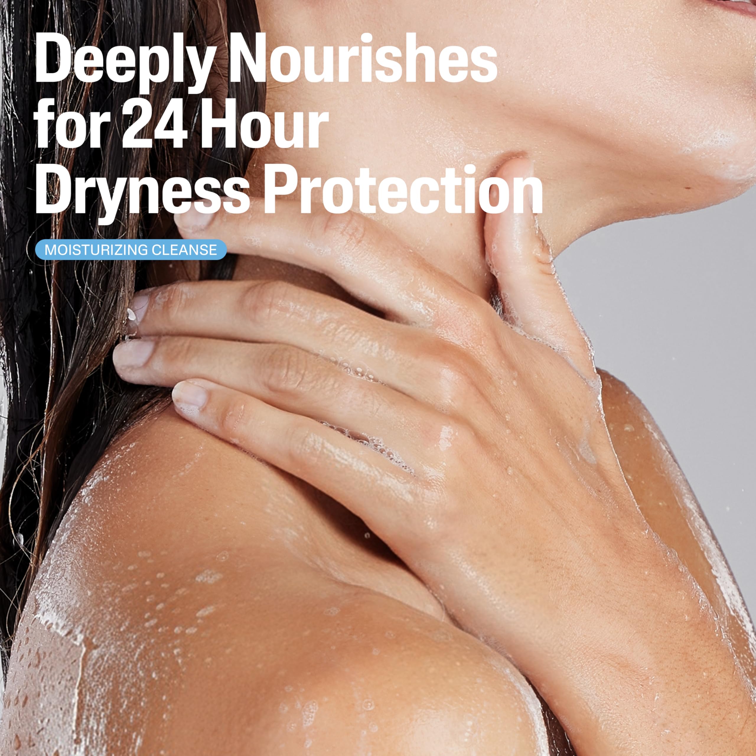 Cetaphil ingredient bottles with shea and avocado oils showing nourishing blend