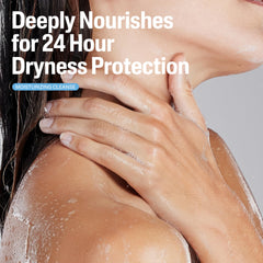 Cetaphil ingredient bottles with shea and avocado oils showing nourishing blend