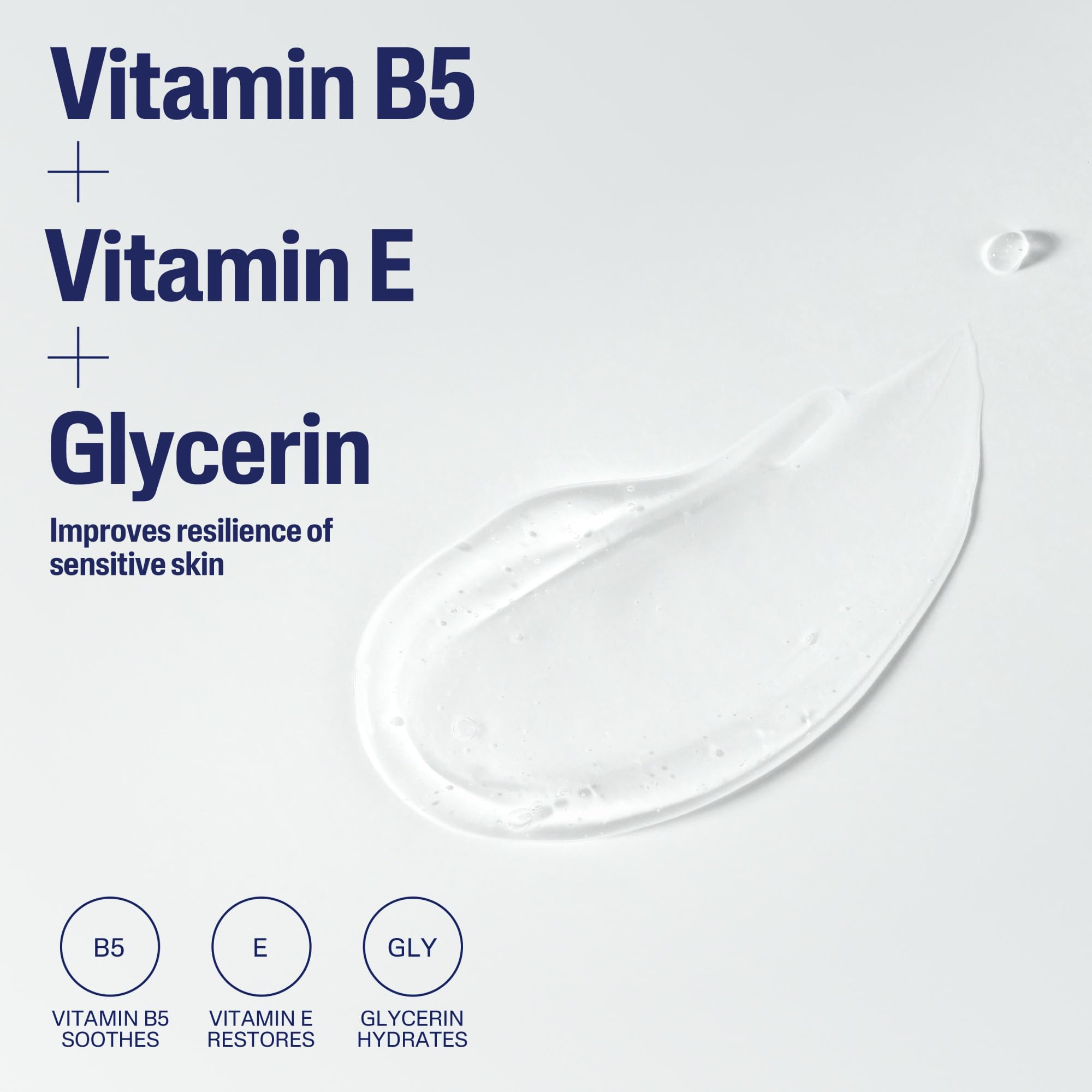 Close-up of Cetaphil ingredients label emphasizing dermatologist-tested gentle formulation