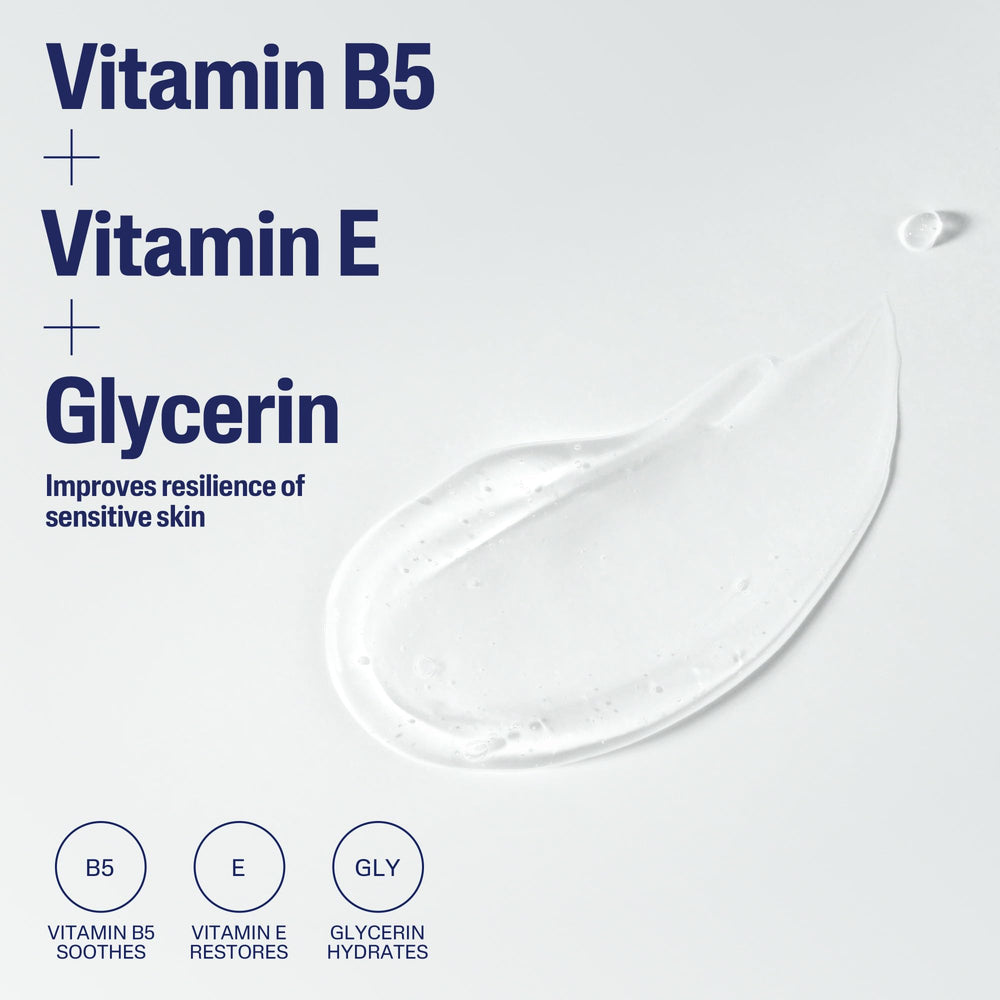 Close-up of Cetaphil ingredients label emphasizing dermatologist-tested gentle formulation