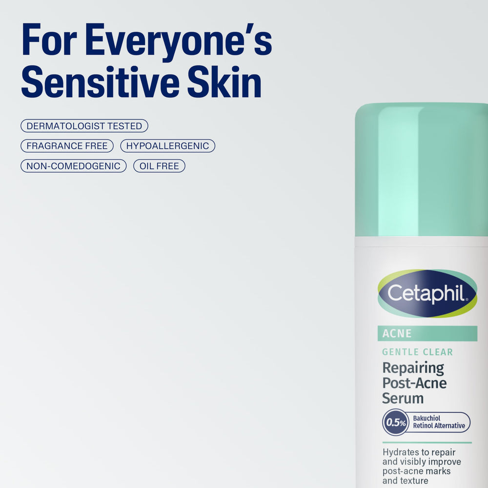 Cetaphil product label and ingredients list emphasizing hypoallergenic formula benefit