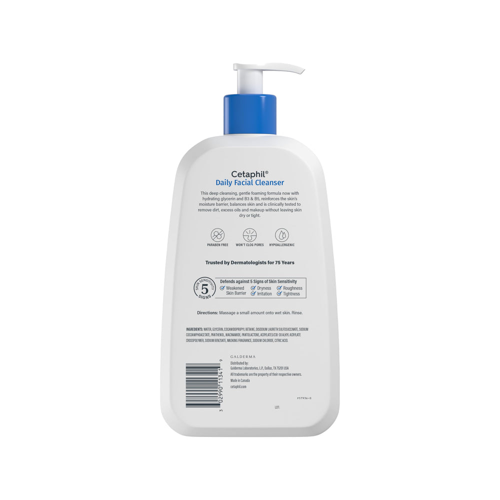 Cetaphil placed on bathroom shelf in clean lifestyle setting for sensitive skin