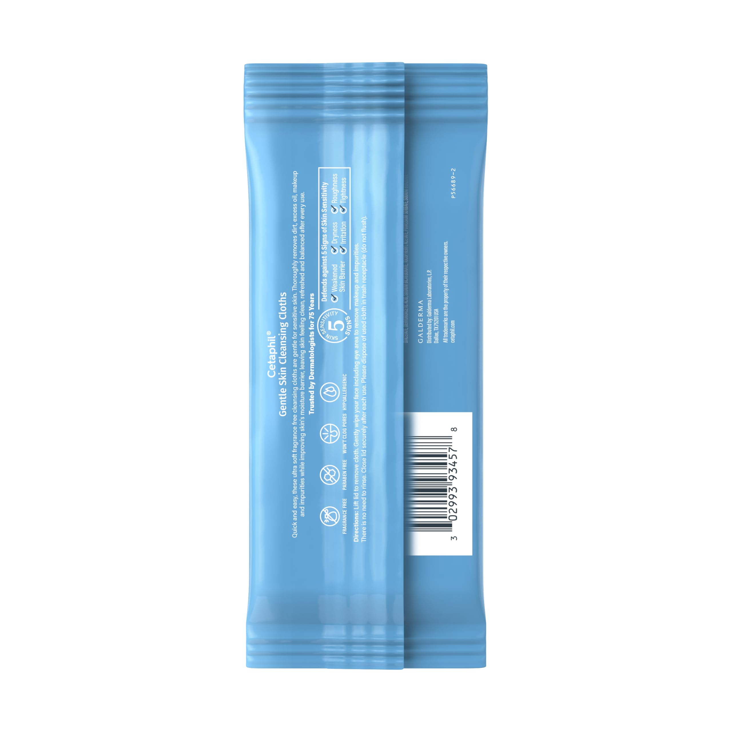 Cetaphil wipe by gym bag demonstrating post-workout freshening benefit