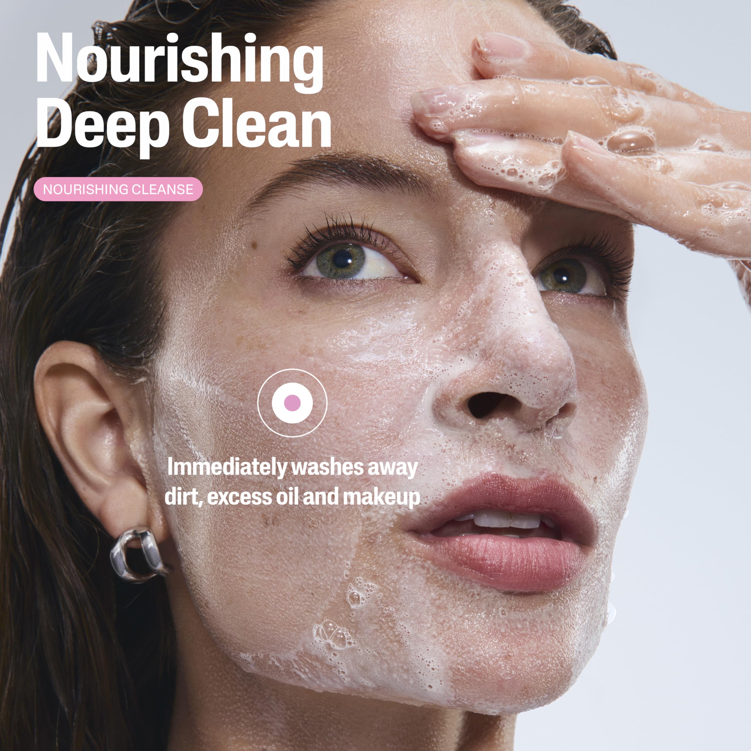 Cetaphil oil texture on hand dissolving makeup effectively