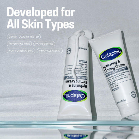 Cetaphil open jar showing cream texture and smooth hydration benefit