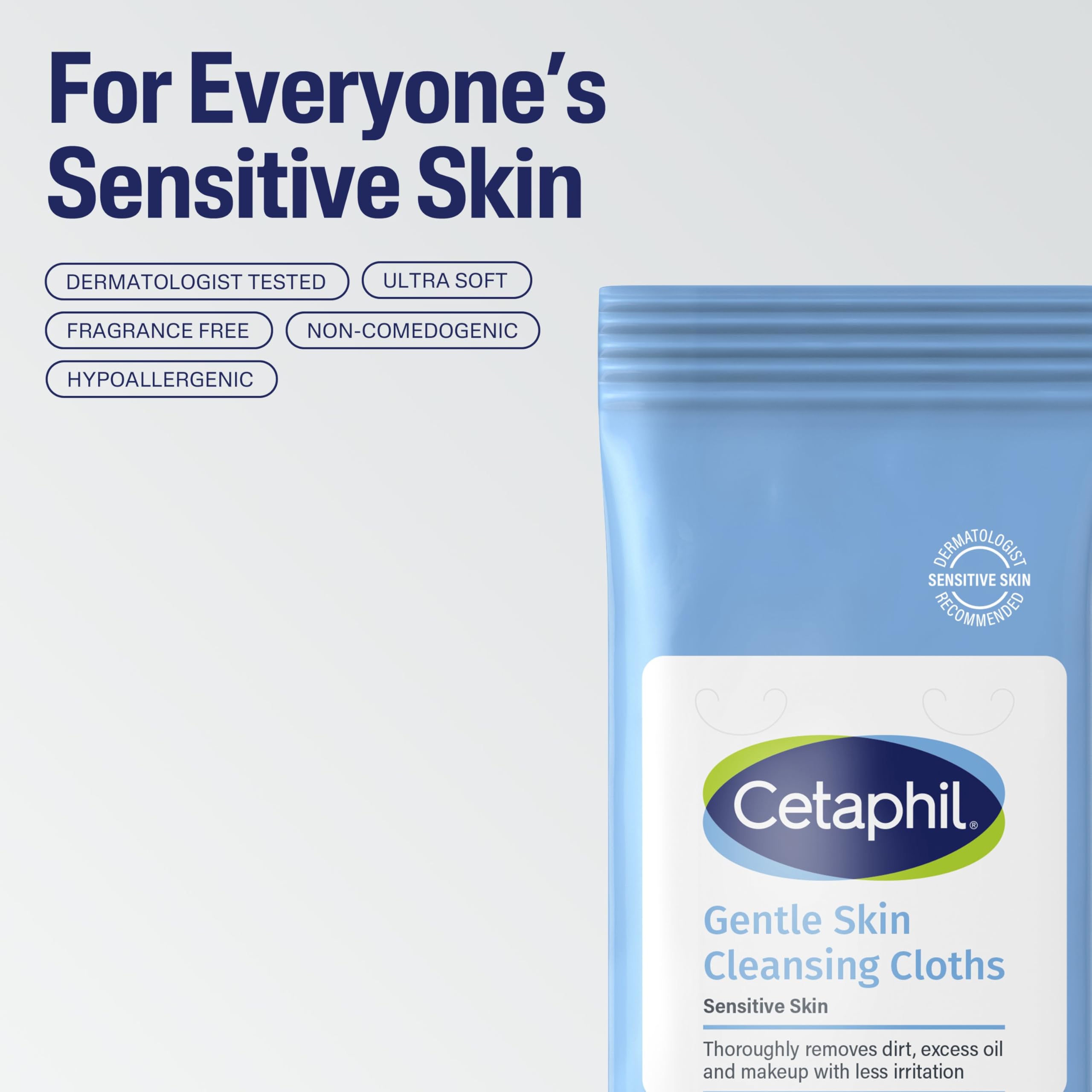 Cetaphil pack held in hand to show compact travel-friendly size