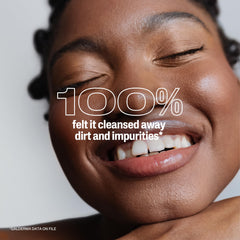 Before and after pore appearance illustration with Cetaphil showing minimized pores benefit