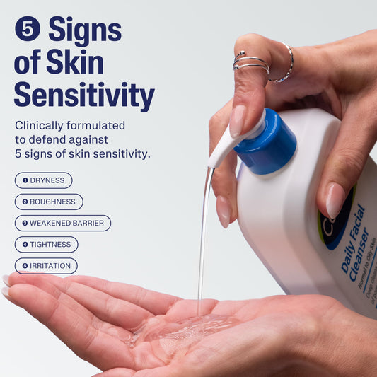 Cetaphil dispensing light foam from pump for quick daily cleansing