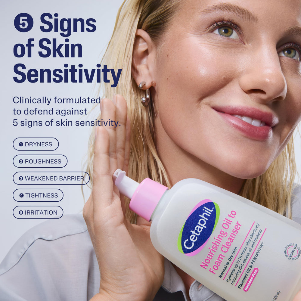 Cetaphil pump dispensing product texture for gentle cleansing