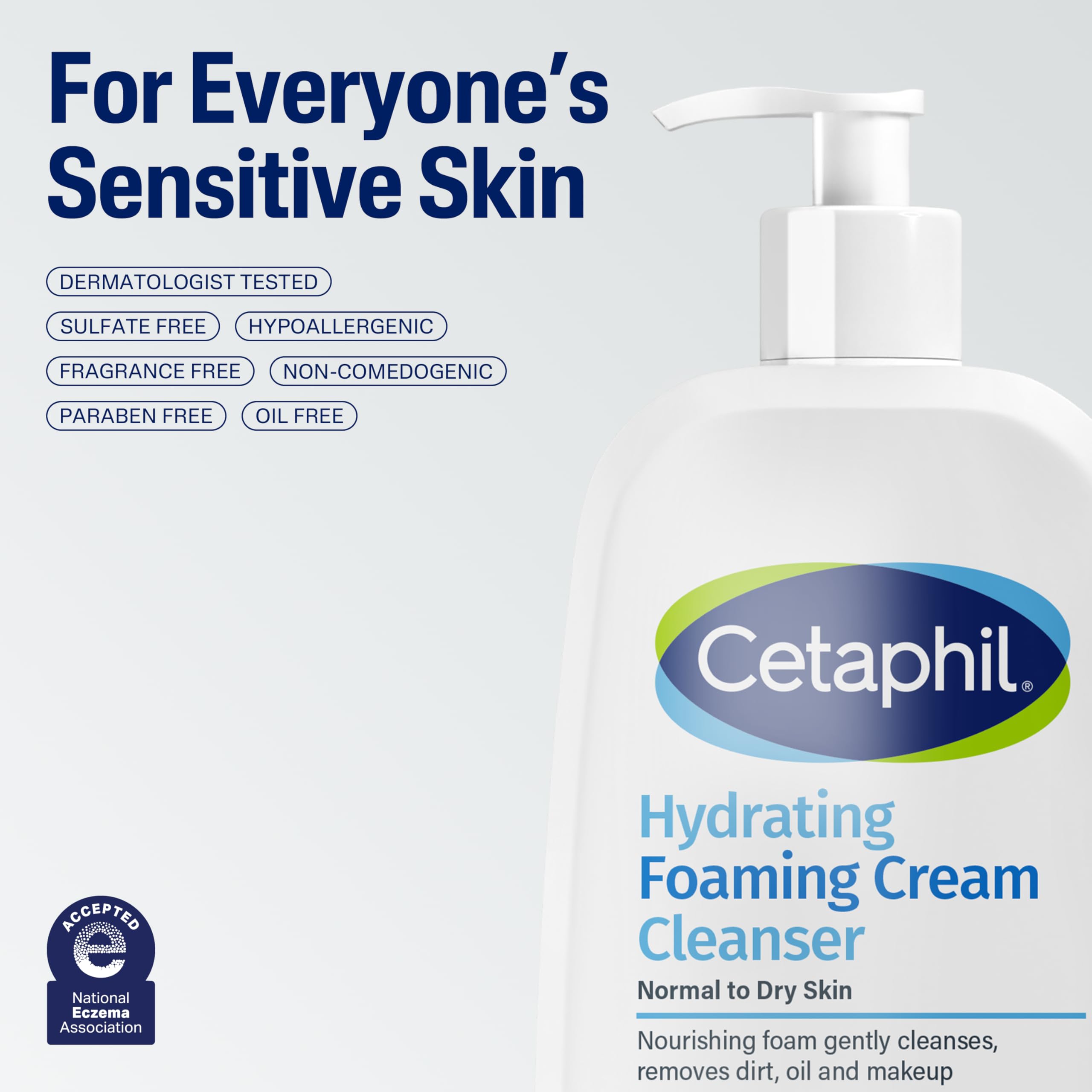 Cetaphil bottle held in hand showing 8 oz scale and portability