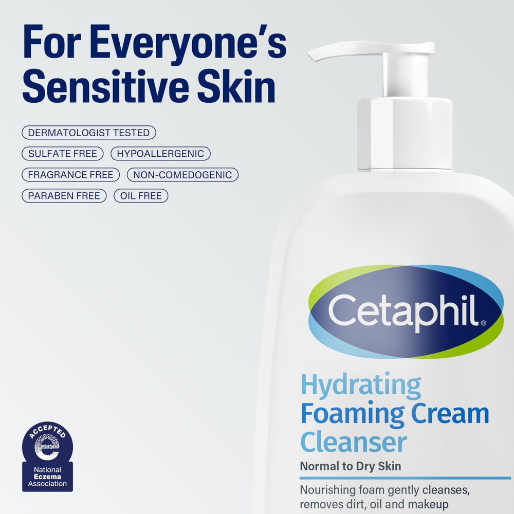 Cetaphil bottle held in hand showing 8 oz scale and portability