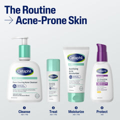 Cetaphil bottle in hand demonstrating 1 fl oz size and travel-friendly benefit