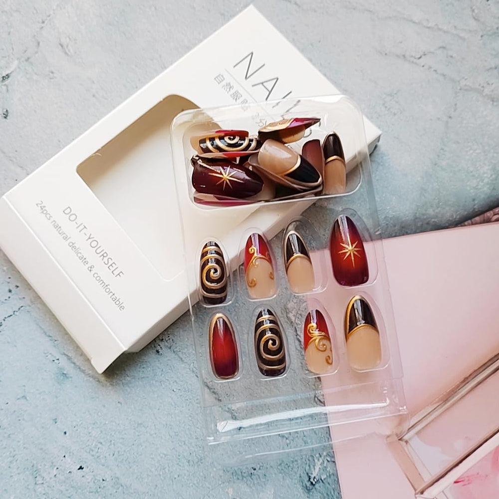 CEWEWP nails worn on hand in lifestyle shot showing finished look