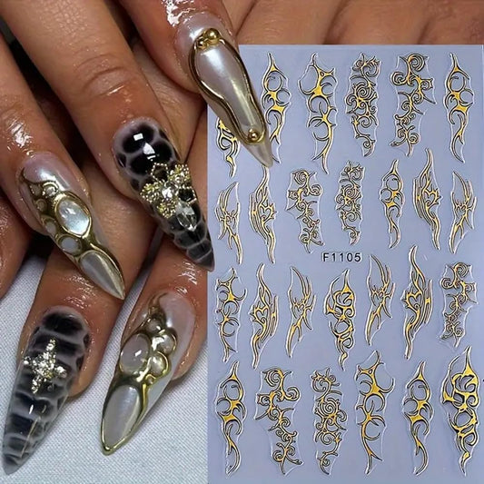 CEWEWP close-up of gold and silver flame lines for precise accents
