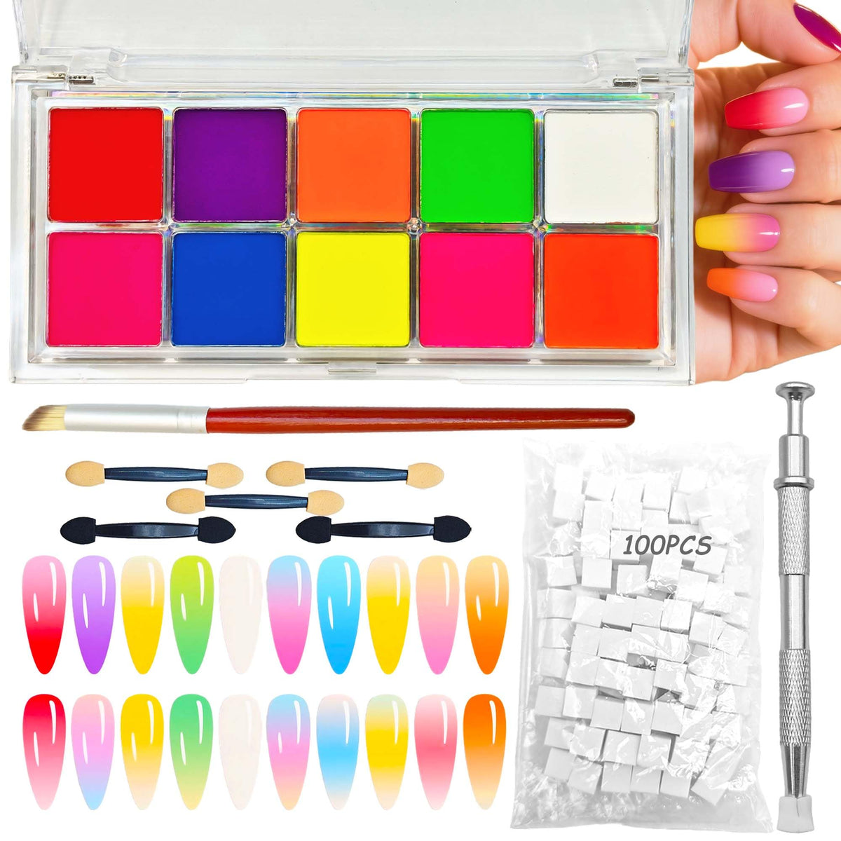 cgllwnmix front box shot showing complete 10-color kit and tools for easy setup