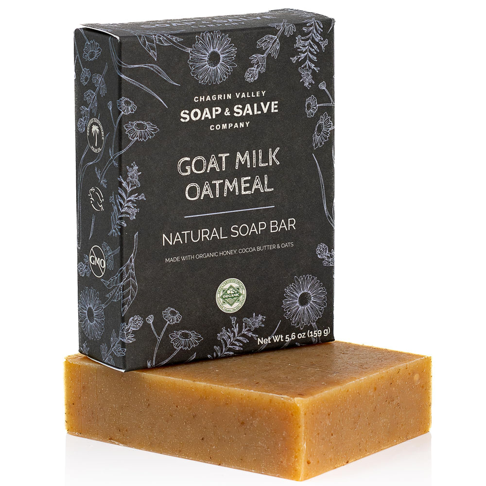 Chagrin Valley front packaging showing oat honey goat milk benefits