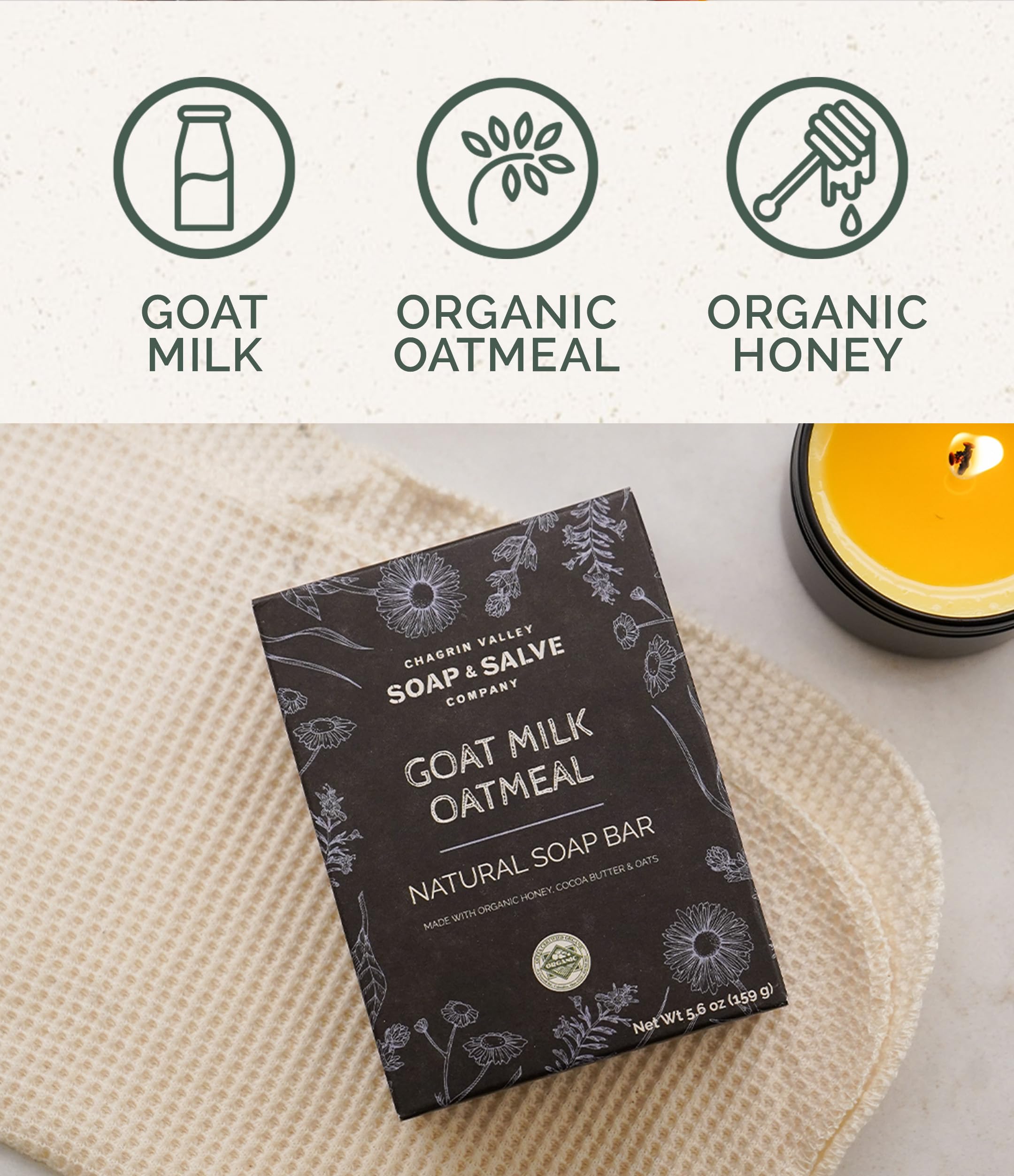 Chagrin Valley lather in hand demonstrating gentle, hydrating foam