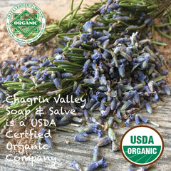 Chagrin Valley sliced soap revealing interior and ingredient purity benefit