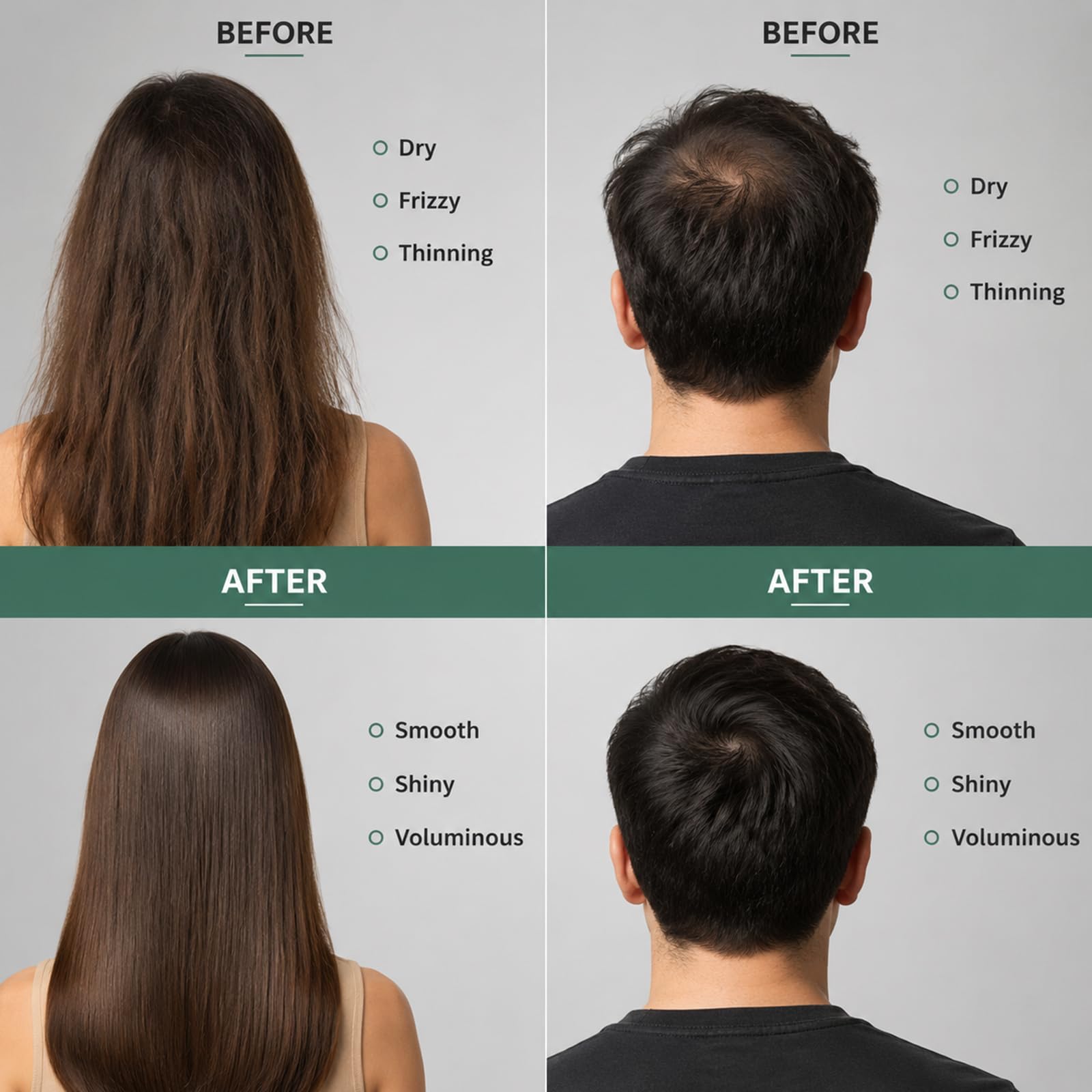 Chambelza lathering on hair to show cleansing and smoothing benefit