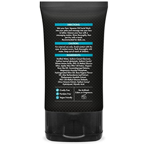CHAMUEL MEN close-up of rose hip and aloe highlighting natural ingredients