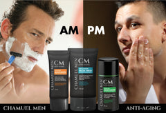 CHAMUEL MEN label detail showing ingredient list for informed choice