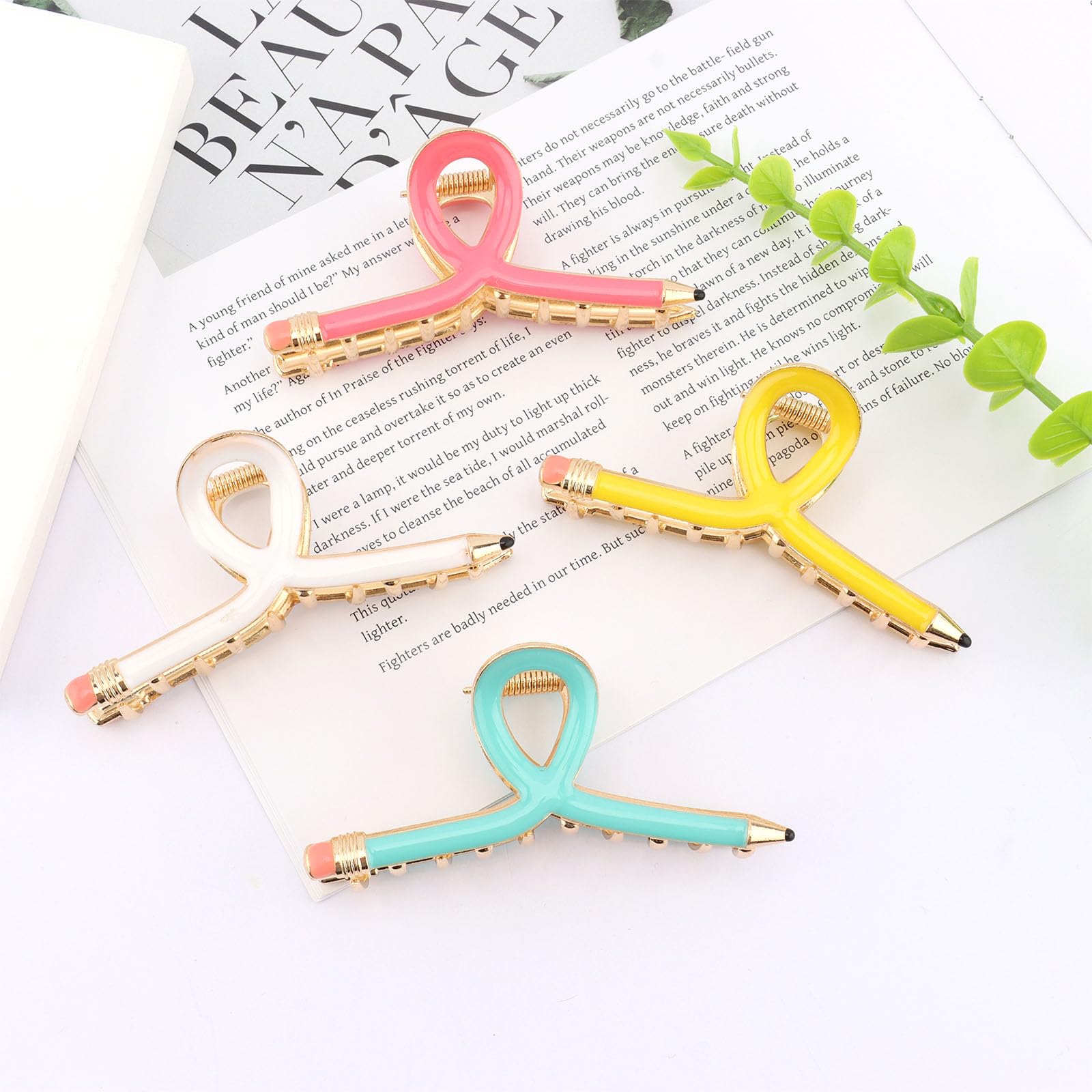 Chanaco clips on teacher desk with pencils, playful classroom-themed gift