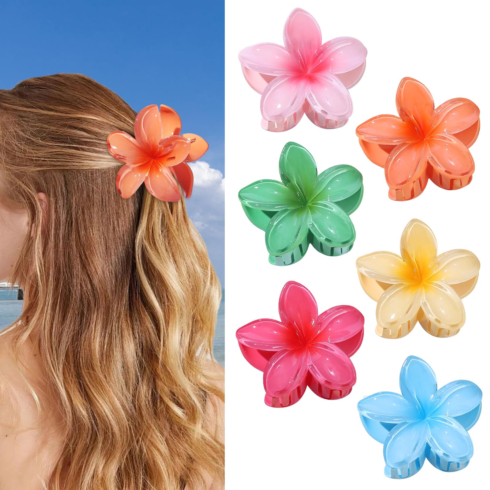 CHANDAT clip worn in hair on beach demonstrating secure, stylish hold