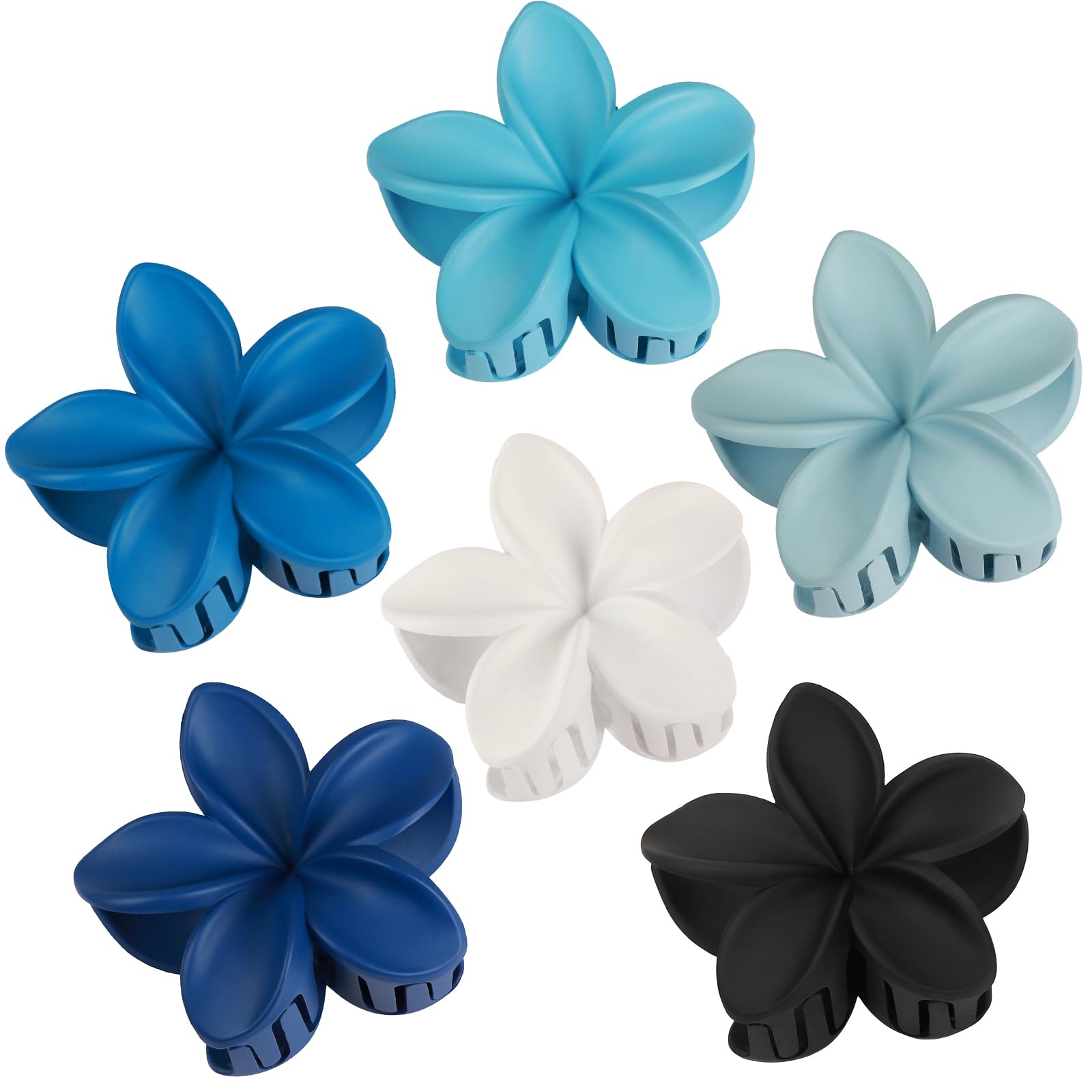 CHANDAT front view of blue flower clip showing clasp and shape for secure hold