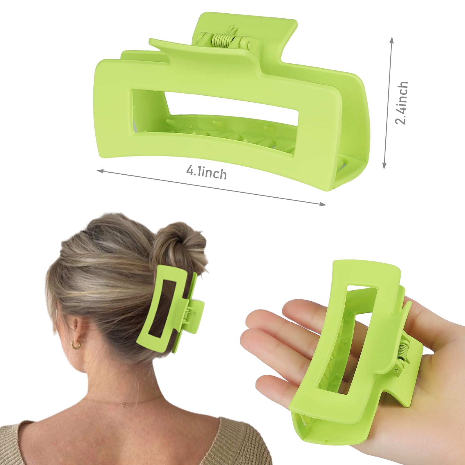 CHANDAT clip holding thick hair in a bun demonstrating secure, non-slip hold