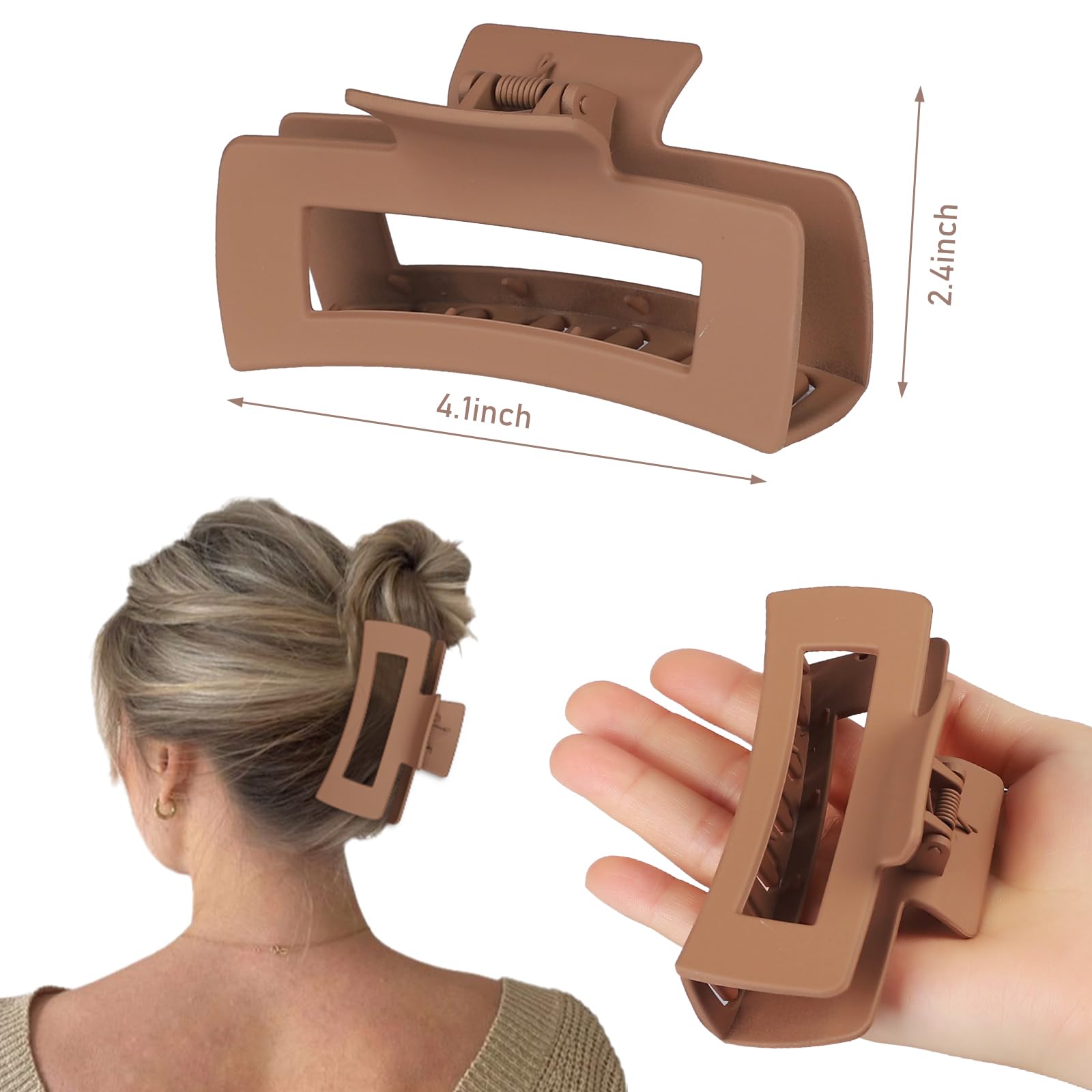 CHANDAT clip securing thick ponytail for a secure, comfortable hold