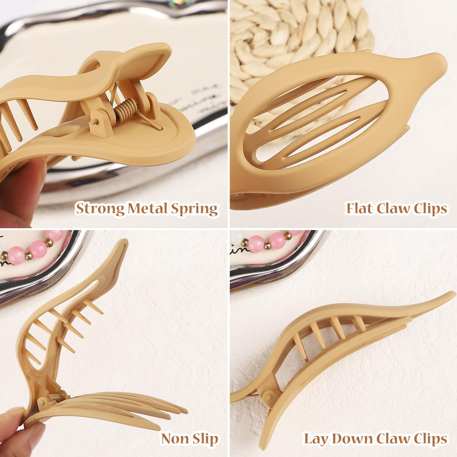 CHANDAT clip securing half-up hairstyle demonstrating secure hold and neat finish