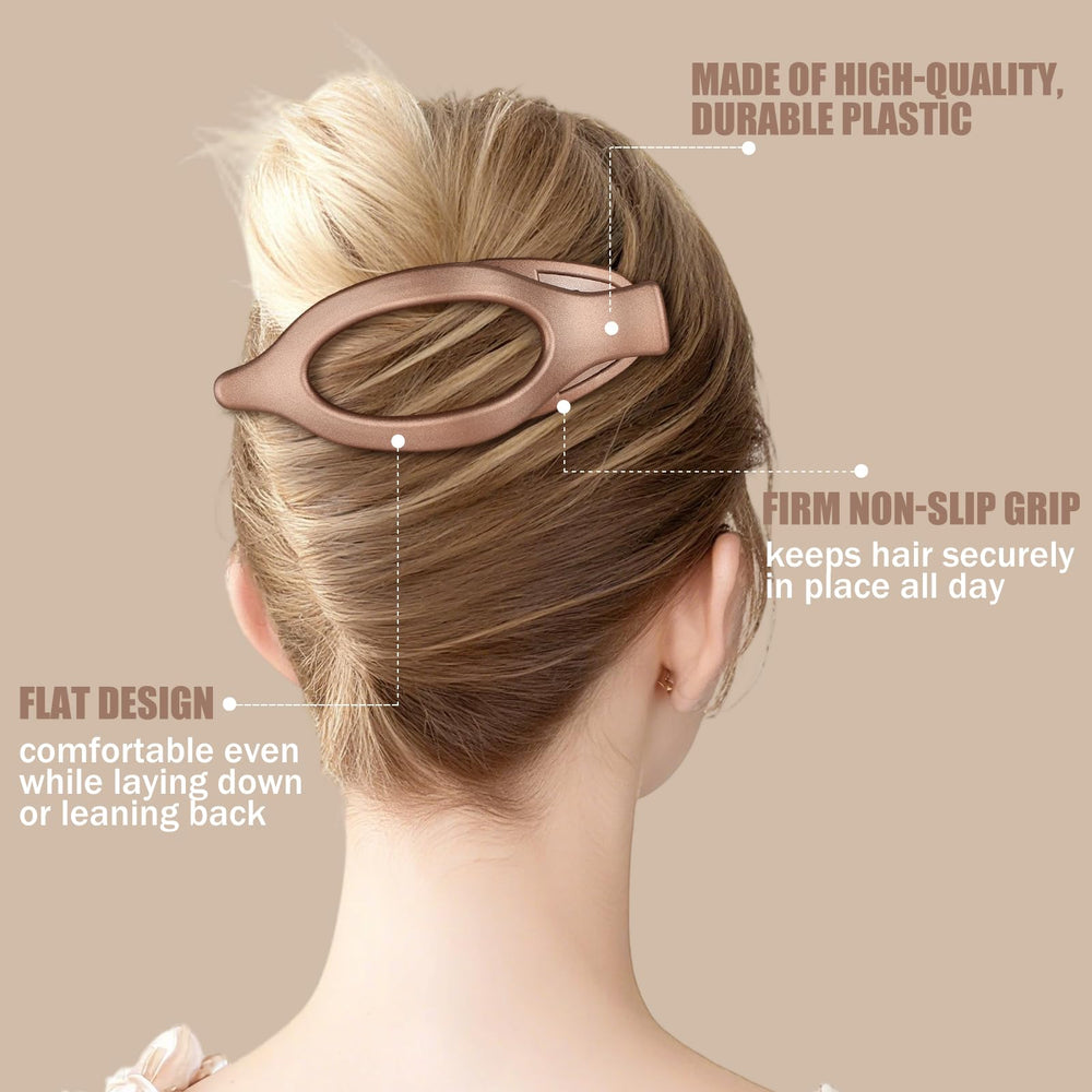 CHANDAT clip holding a half-up hairstyle for a polished everyday look