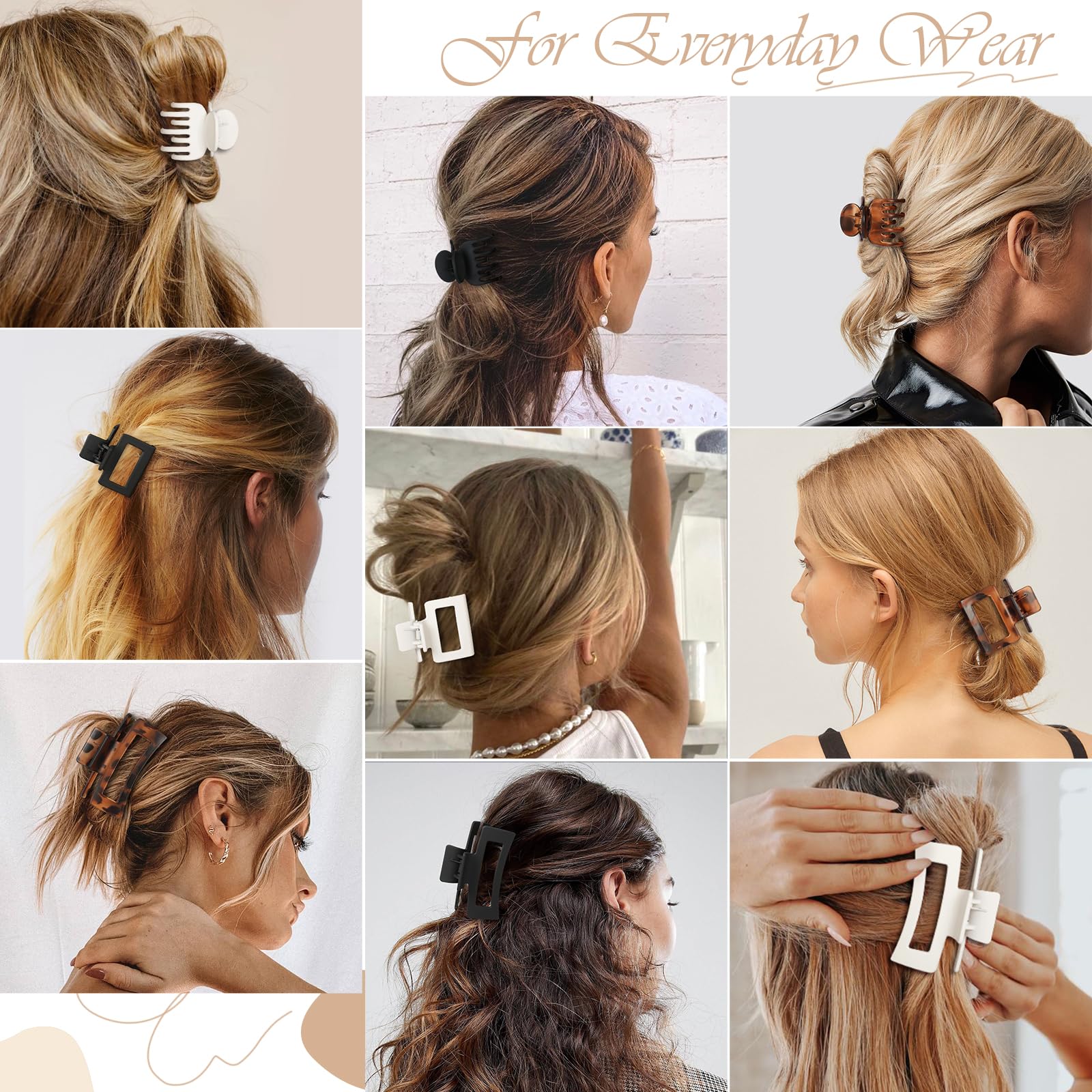 CHANDAT clip in use holding a ponytail securely for all-day wear
